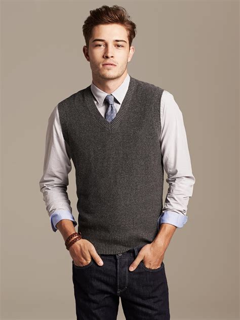dark grey sweater vest